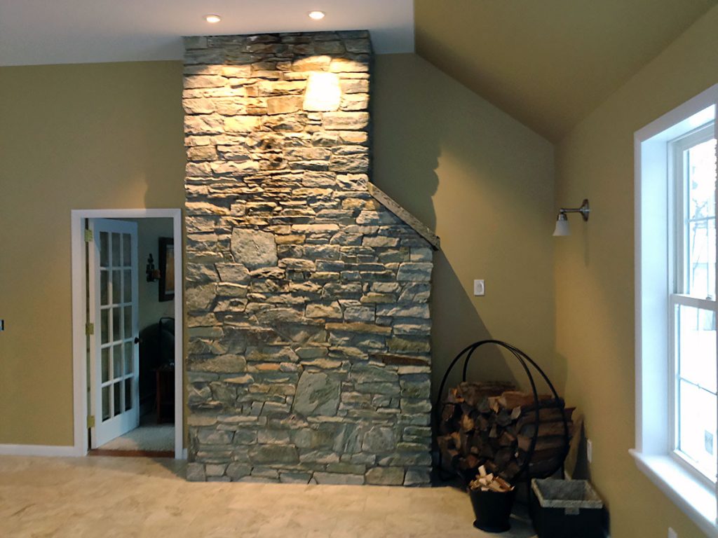 fireplace remodeling project