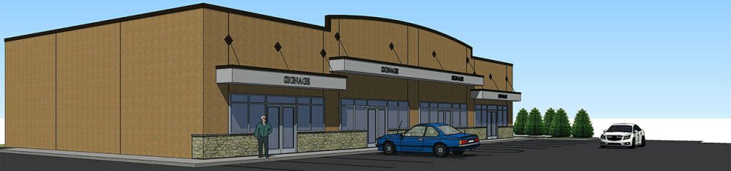 commercial warehouse architectural rendering